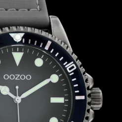 Titanium OOZOO horloge met grijze klittenband polsband - C11011