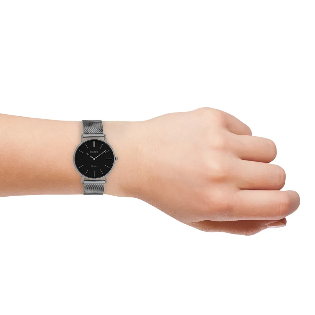 Titanium OOZOO horloge met metalen mesh armband - C9931