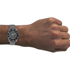 Titanium OOZOO horloge met grijze klittenband polsband - C11011