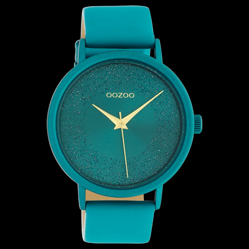 Viridiaan groene OOZOO horloge met leren band - C10581