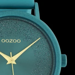 Viridiaan groene OOZOO horloge met leren band - C10581