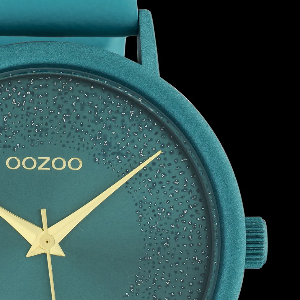 Viridiaan groene OOZOO horloge met leren band - C10581