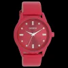 Viva magenta OOZOO horloge met leren band - C11286