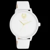Witte OOZOO horloge met leren band - C11343