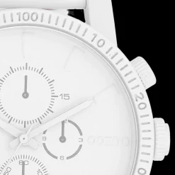 Witte OOZOO horloge met leren band - C11310