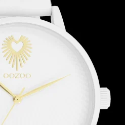 Witte OOZOO horloge met leren band - C11343