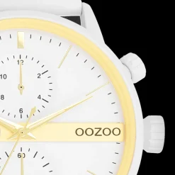 Witte OOZOO horloge met leren band - C11313