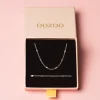 Zilverkleurige armband + ketting set met klassiek detail