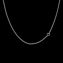 Zilverkleurige armband + ketting set met een hart