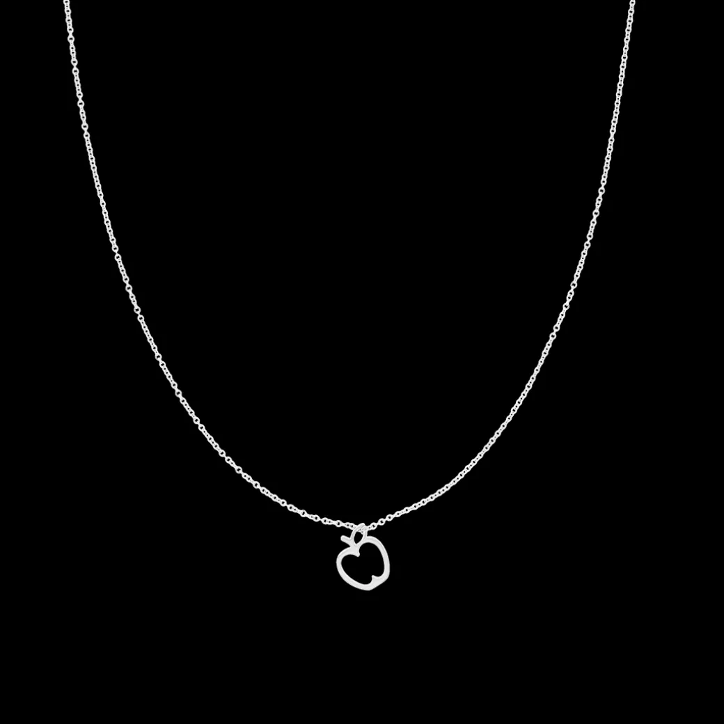 Zilverkleurige armband + ketting set met appels