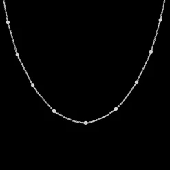 Zilverkleurige armband + ketting set met bolletjes