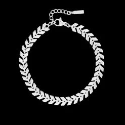Zilverkleurige armband + ketting set met V-schakel