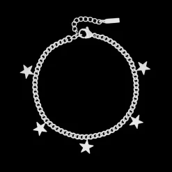 Zilverkleurige armband met sterretjes