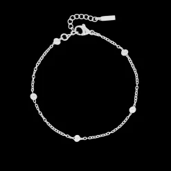Zilverkleurige armband met bolletjes