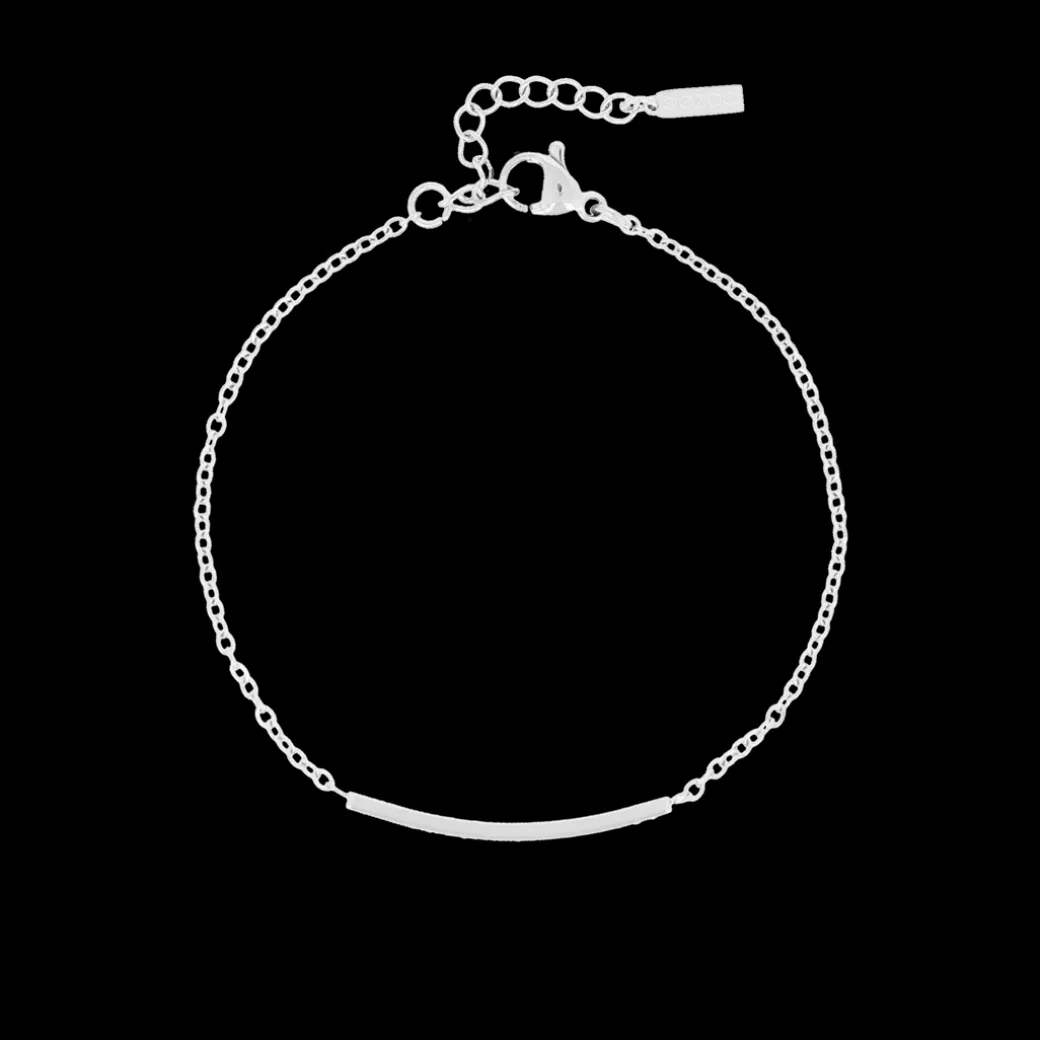 Zilverkleurige armband met strass steentjes