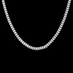 Zilverkleurige ketting met V-schakel