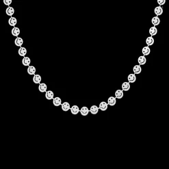 Zilverkleurige ketting met smileys