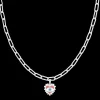 Zilverkleurige ketting met boze oog bedeltje