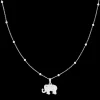 Zilverkleurige ketting met olifant bedeltje