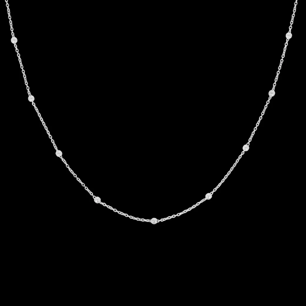 Zilverkleurige ketting met bolletjes