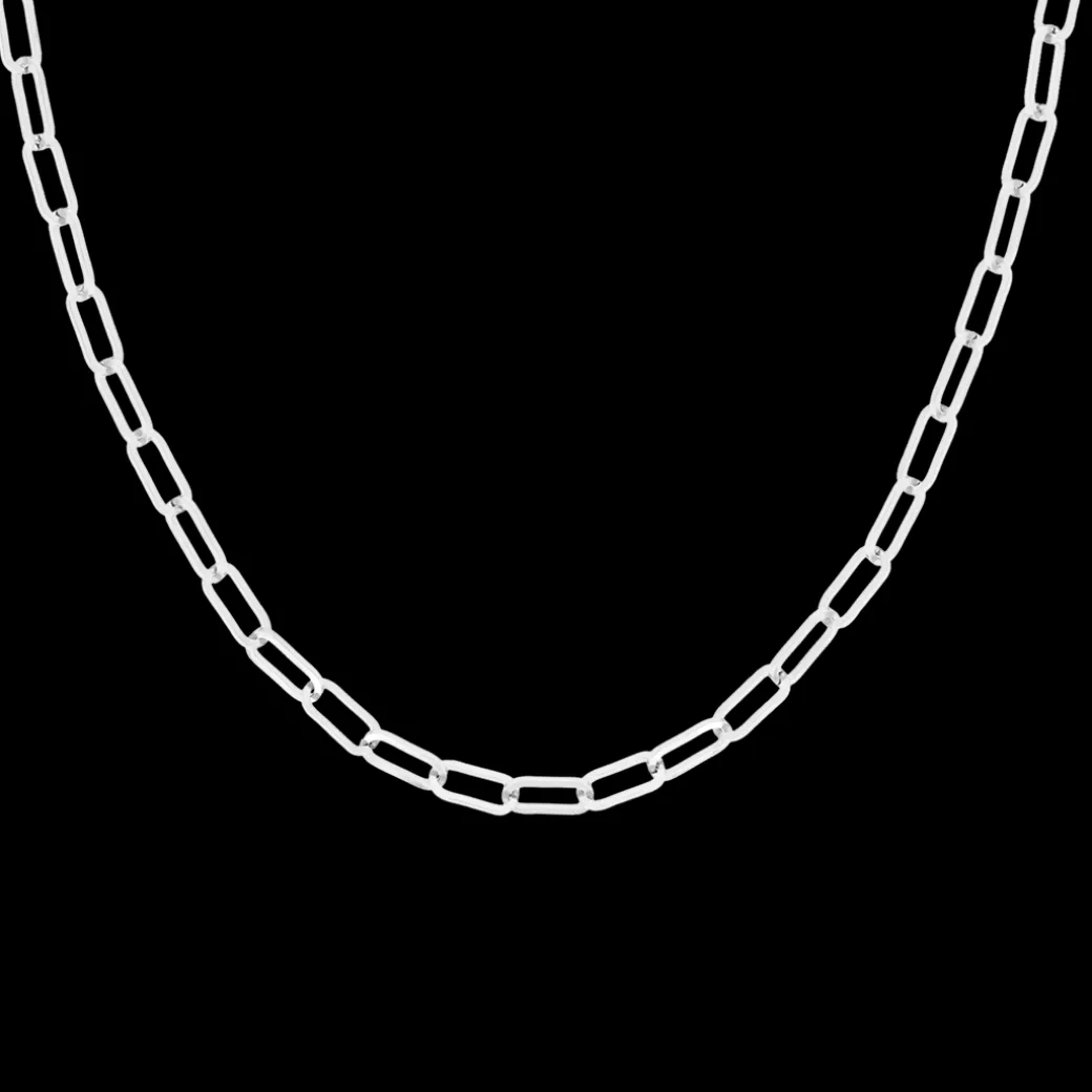 Zilverkleurige ketting met grove schakels