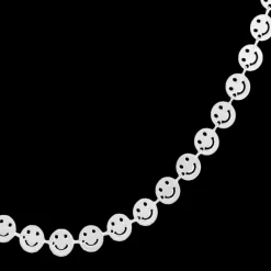 Zilverkleurige ketting met smileys