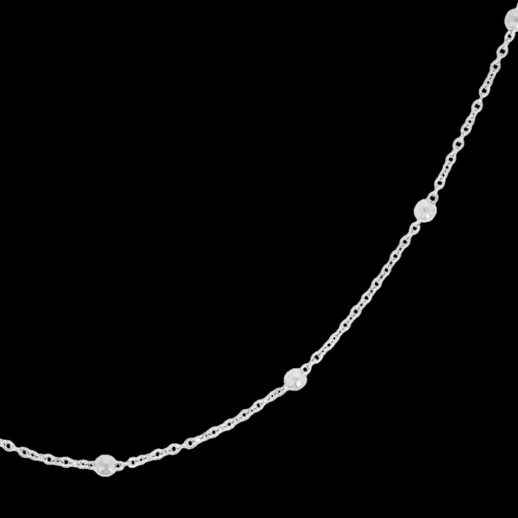 Zilverkleurige ketting met bolletjes