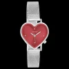 Zilverkleurige OOZOO horloge met metalen mesh armband - C11444