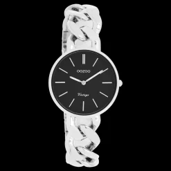 Zilverkleurige OOZOO horloge met grove schakelarmband - C20356