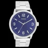 Zilverkleurige OOZOO horloge met roestvrijstalen armband roestvrijstalen armband - C11503