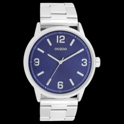 Zilverkleurige OOZOO horloge met roestvrijstalen armband roestvrijstalen armband - C11503