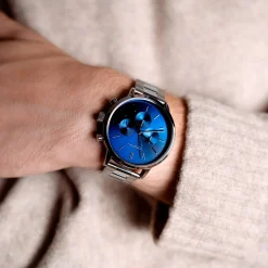 Zilverkleurige OOZOO horloge met roestvrijstalen armband - C11406