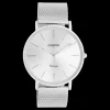 Zilverkleurige OOZOO horloge met metalen mesh armband - C9904