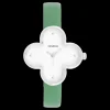Zilverkleurige OOZOO horloge met leren band leren band - C11523