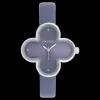 Zilverkleurige OOZOO horloge met leren band leren band - C11522