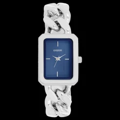 Zilverkleurige OOZOO horloge met grove schakelarmband - C11352