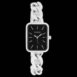 Zilverkleurige OOZOO horloge met schakelarmband - C11131
