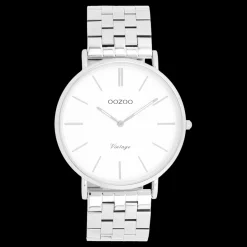 Zilverkleurige OOZOO horloge met roestvrijstalen armband roestvrijstalen armband - C20400