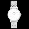 Zilverkleurige OOZOO horloge met roestvrijstalen armband roestvrijstalen armband - C20405