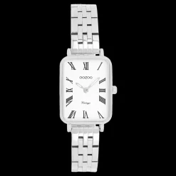 Zilverkleurige OOZOO horloge met roestvrijstalen armband roestvrijstalen armband - C20410