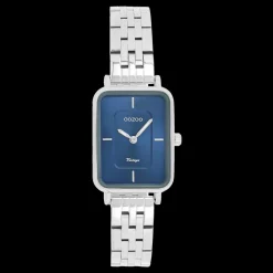 Zilverkleurige OOZOO horloge met roestvrijstalen armband roestvrijstalen armband - C20417