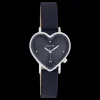 Zilverkleurige OOZOO horloge met donker blauwe leren band - C11449