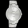 Zilverkleurige OOZOO horloge met roestvrijstalen armband - C20100