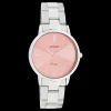 Zilverkleurige OOZOO horloge met roestvrijstalen armband - C20040