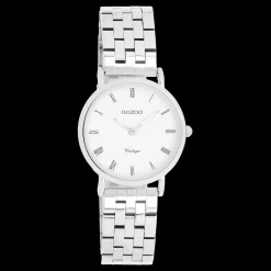 Zilverkleurige OOZOO horloge met roestvrijstalen armband - C20372
