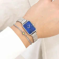 Zilverkleurige OOZOO horloge met roestvrijstalen armband roestvrijstalen armband - C20417
