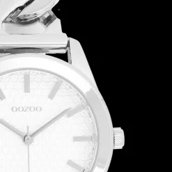 Zilverkleurige OOZOO horloge met petit schakelarmband - C11418