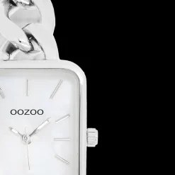 Zilverkleurige OOZOO horloge met schakelarmband - C11130