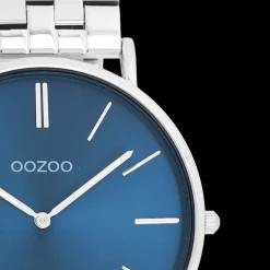 Zilverkleurige OOZOO horloge met roestvrijstalen armband roestvrijstalen armband - C20401