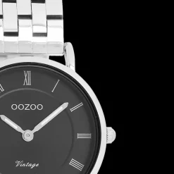 Zilverkleurige OOZOO horloge met roestvrijstalen armband - C20373